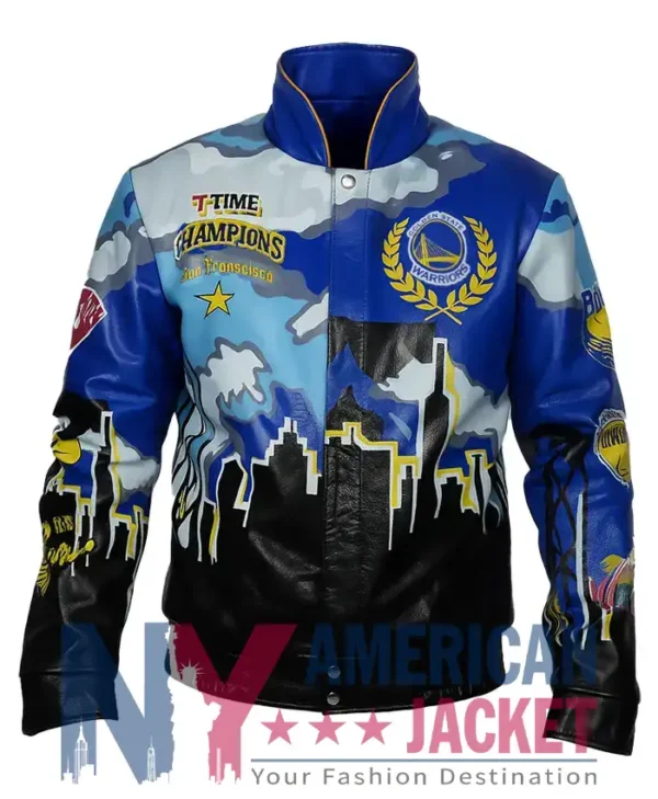 Championship Golden State Leather Warriors Leather Jacket