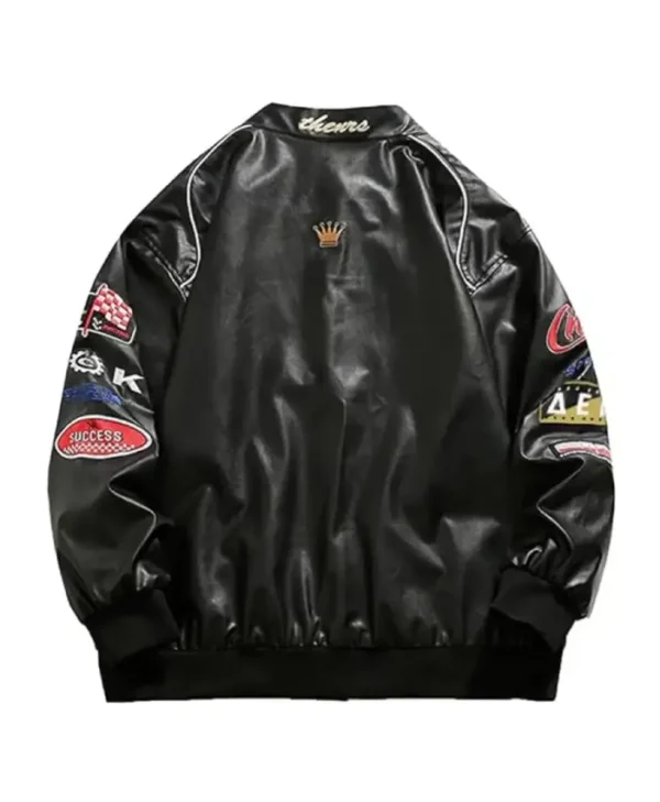 Champs Racing Motorcycle Oversized Leather Bomber Jackets