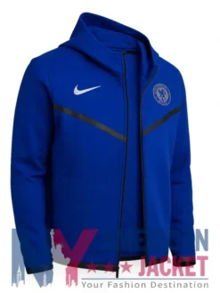 Chelsea Tech Hoodie Blue Zip-Up