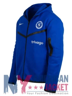 Chelsea Tech Hoodie Blue Zip-Up