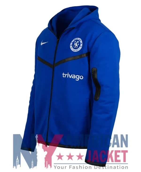 Chelsea Tech Hoodie Blue Zip-Up