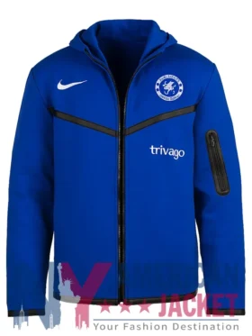 Chelsea Tech Hoodie Blue Zip-Up