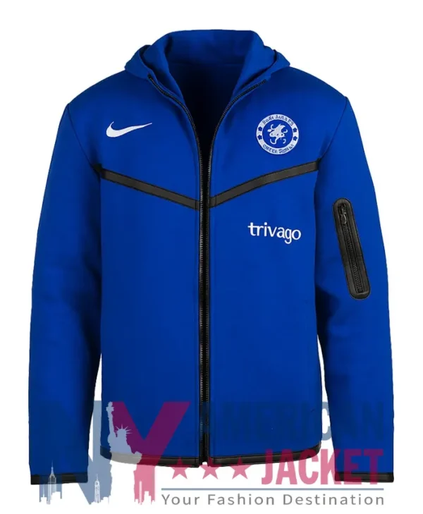 Chelsea Tech Hoodie Blue Zip-Up