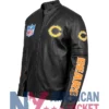 Chicago Bears Black Leather Elias Jacket