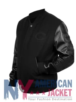 Chicago Bears Black Varsity Jacket
