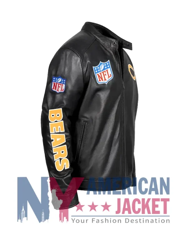 Chicago Bears Elias Black Leather Jacket