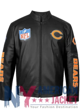 Chicago Bears Leather Elias Black Jacket
