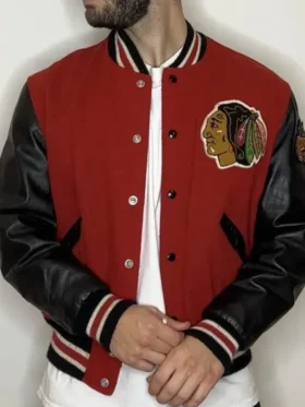 Chicago Blackhawks Campbell Letterman Varsity Jacket