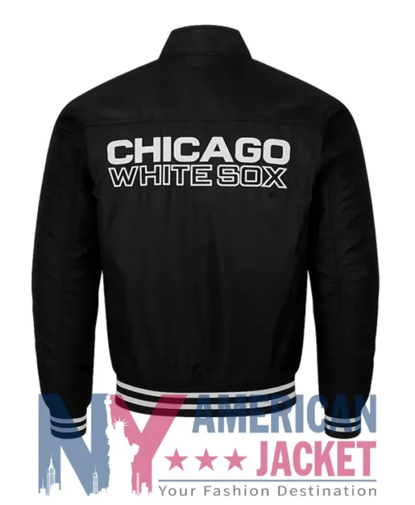 Chicago Trucker White Sox Black Jacket