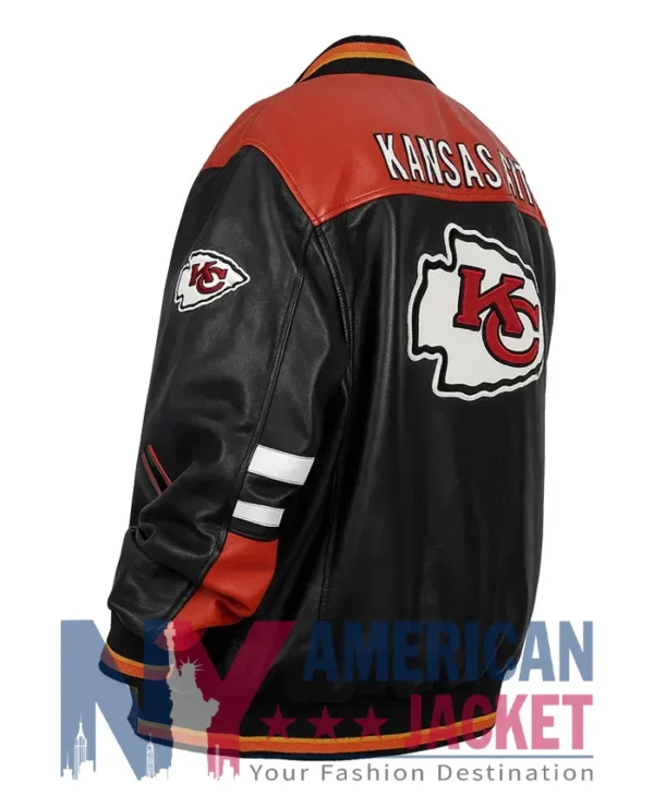 City Kansas Leather Chiefs Jacket