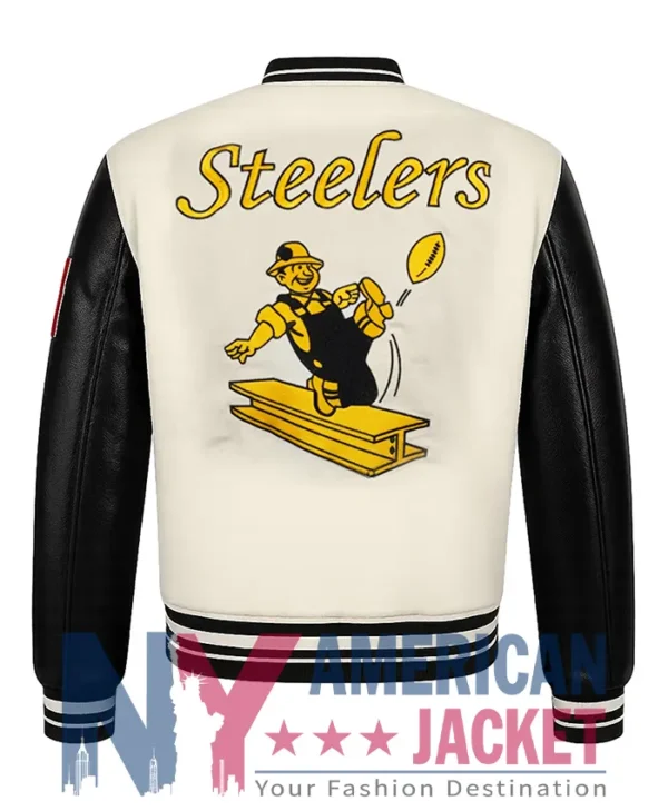 Classic Retro Rib Pittsburgh Steelers Wool Varsity Jacket