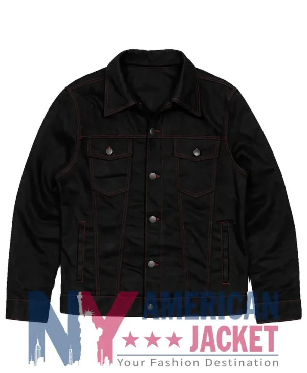 Conan O’Brien Top Gun Event Black Denim Trucker Jacket