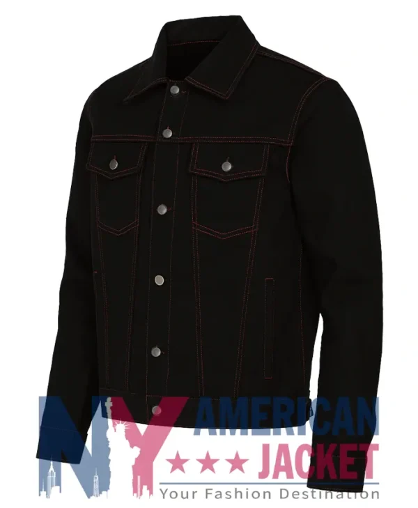 Conan O’Brien Top Gun Event Black Trucker Denim Jacket