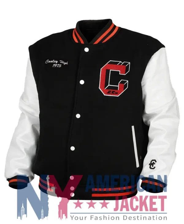 Cooley High Black And OFF-White Letterman Varsity Jacket