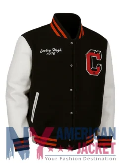 Cooley High Black And OFF-White Varsity Letterman Jacket