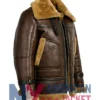 Corwin Brown Shearling Aviator Leather Jacket