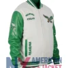Cream Philadelphia Eagles Retro Varsity Jacket