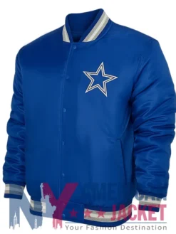 Dallas Cowboys Double Down Royal Satin Jacket