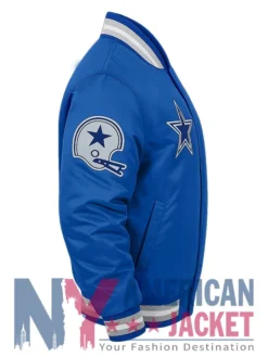 Dallas Cowboys Double Royal Satin Down Jacket