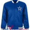 Dallas Cowboys Royal Satin Double Down Jacket