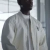 Damson Idris F1 2025 Bomber White Jacket
