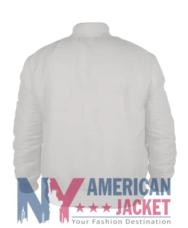 Damson Idris F1 Bomber 2025 White Jacket