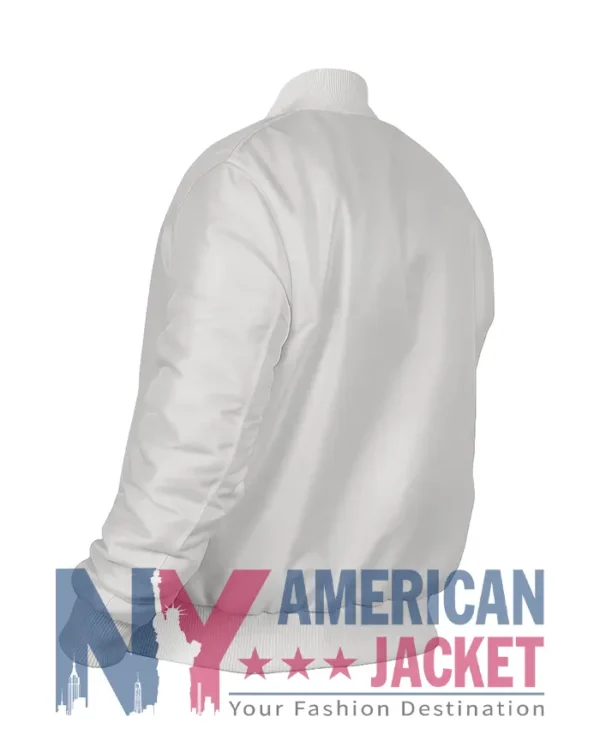Damson Idris F1 White Bomber 2025 Jacket