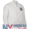 Damson Idris F1 White Bomber Jacket 2025