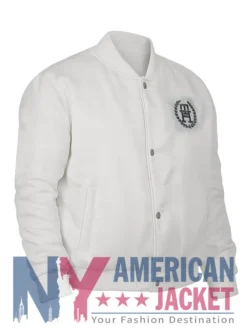 Damson Idris F1 White Bomber Jacket 2025