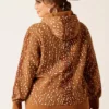 Deer Print Brown Hoodie For Men And Women 