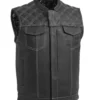 Downside Black Leather Vest