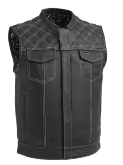 Downside Black Leather Vest