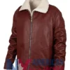 Dr. Death S2 Edgar Ramirez Brown Shearling Jacket