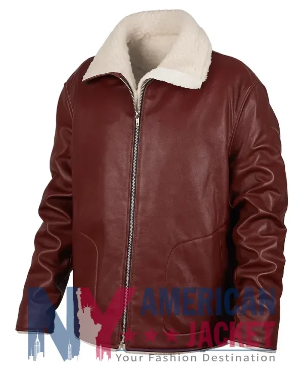 Dr. Death S2 Edgar Ramirez Brown Shearling Jacket