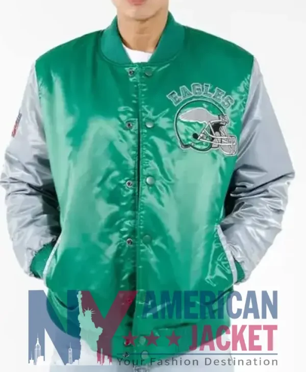 Eagles Philadelphia Satin Varsity Jacket