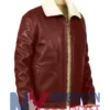 Edgar Ramirez Brown Dr. Death S2 Shearling Jacket