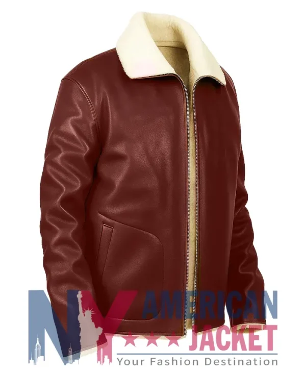 Edgar Ramirez Brown Dr. Death S2 Shearling Jacket