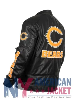 Elias Chicago Bears Leather Black Jacket
