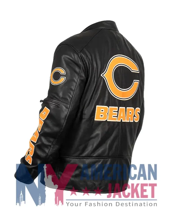 Elias Chicago Bears Leather Black Jacket