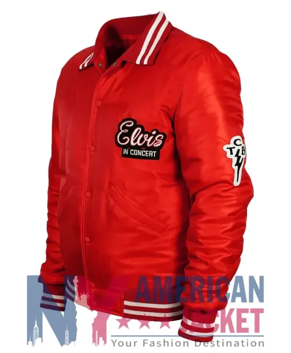 Elvis In Varsity Concert Bomber Jacket