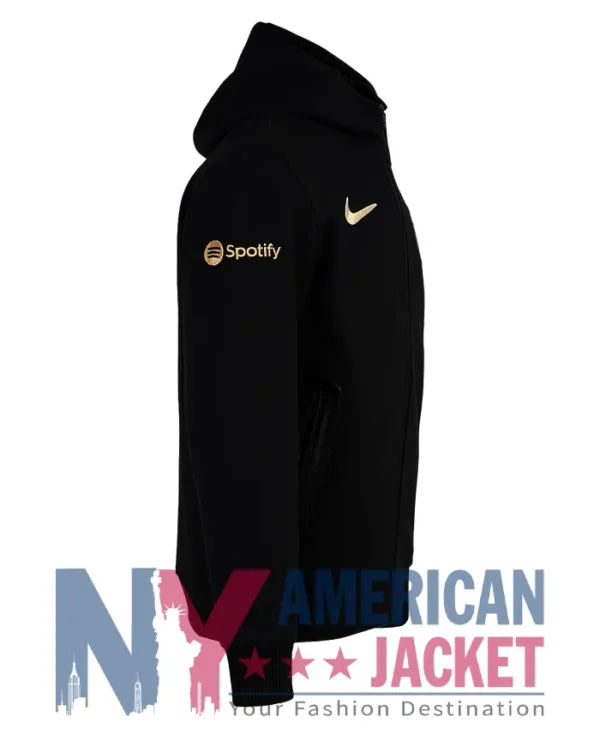 Fc Barcelona Fleece Black Tech Jacket