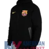 Fc Barcelona Fleece Tech Black Jacket