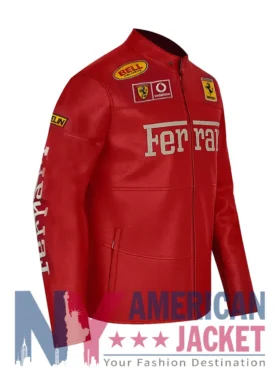 Racing Ferrari Red Motorcycle Leather Jacket