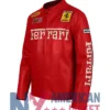 Ferrari Motorcycle Red Racing Leather Jacket