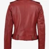Get Fashion Margaret Red Biker Leather Jacket For Sale