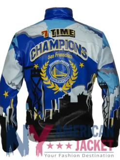 Golden Championship State Leather Warriors Leather Jacket