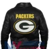 Green Bay Packers Jeff Hamilton Black Leather Jacket