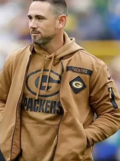 Green Bay Packers Salute To Service Bomber Brown Jacket
