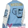 Grizzlies Memphis Blue And White Varsity Jacket