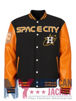 Houston Astros Space City Black and Orange Jacket